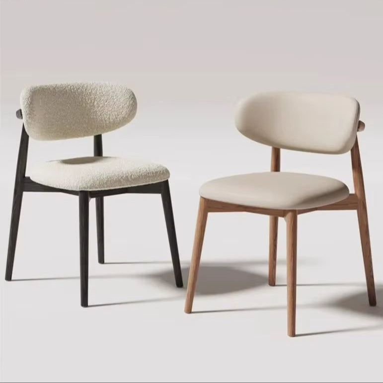 Cream Style Solid Wood Dining Chair Hotel Designer Chair Home Casual Dining Chair Modern Simple Stool Hot New