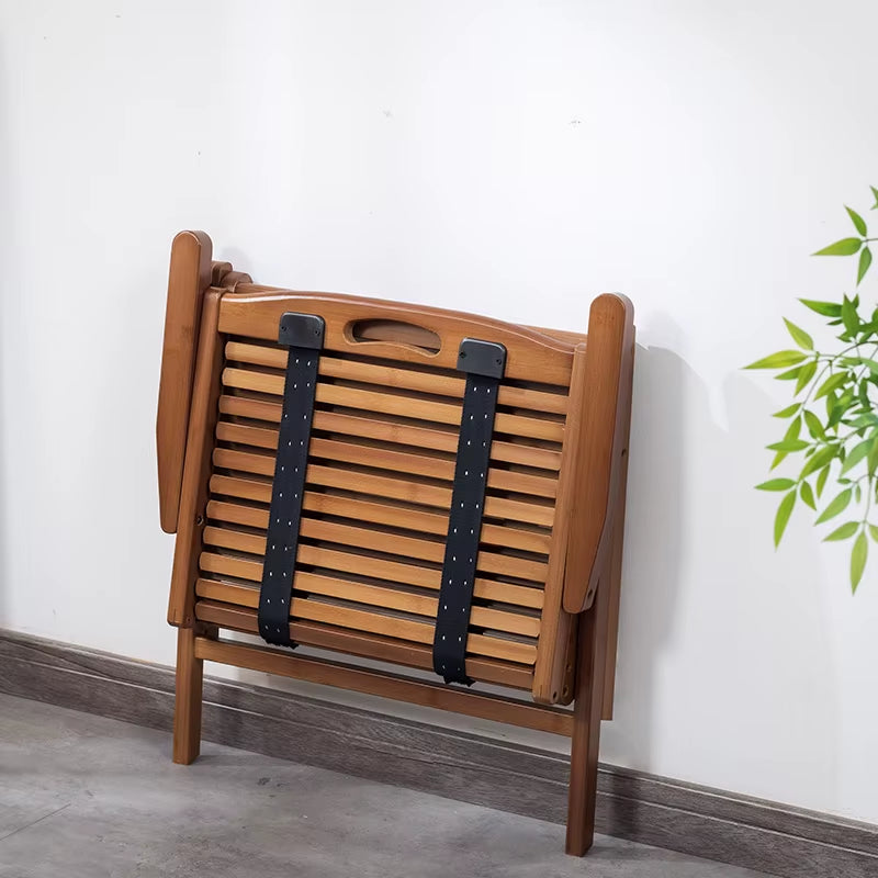 Outdoor Portable Folding Camping Chair Bamboo Summer Leisure Picnic Chair Home Balcony Back Nap Lounge Chair