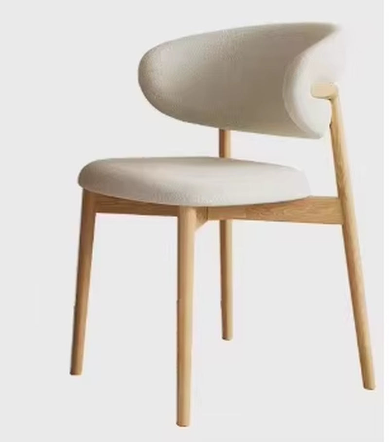 Cream Style Solid Wood Dining Chair Hotel Designer Chair Home Casual Dining Chair Modern Simple Stool Hot New