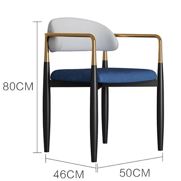 Nordic Light Luxury Dining Chair Creative Iron Leisure Home Back Desk Makeup Chairs for Bedroom