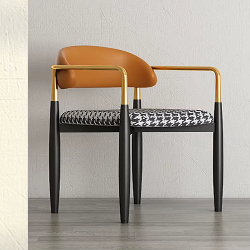 Nordic Light Luxury Dining Chair Creative Iron Leisure Home Back Desk Makeup Chairs for Bedroom