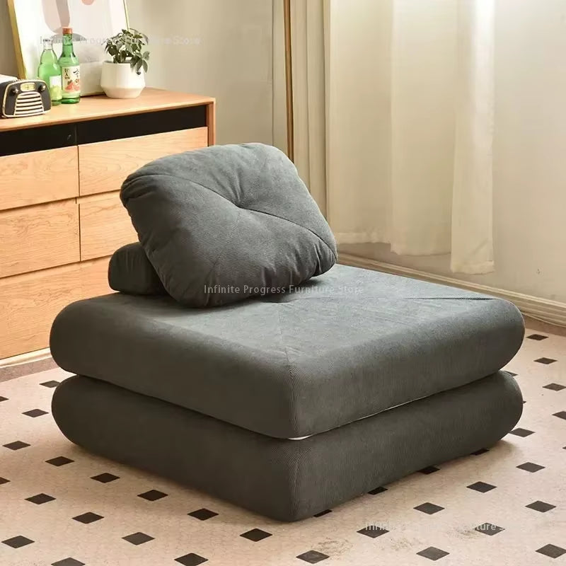 Fabric Sofa Living Room Single Sofa Sofa Bed Creative Living Furniture Small Living Room Foldable Dual-Use Folding Sofa Bed