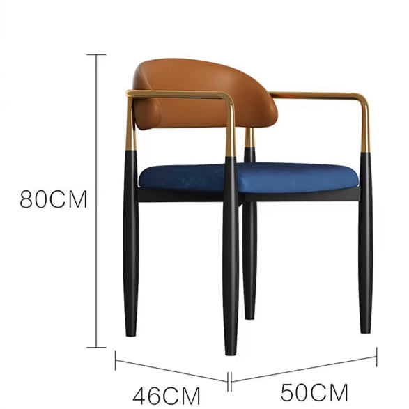 Nordic Light Luxury Dining Chair Creative Iron Leisure Home Back Desk Makeup Chairs for Bedroom