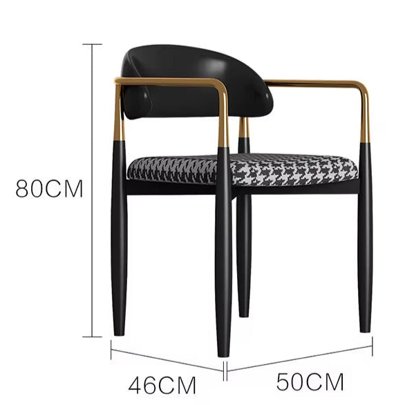 Nordic Light Luxury Dining Chair Creative Iron Leisure Home Back Desk Makeup Chairs for Bedroom