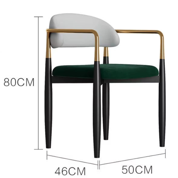 Nordic Light Luxury Dining Chair Creative Iron Leisure Home Back Desk Makeup Chairs for Bedroom