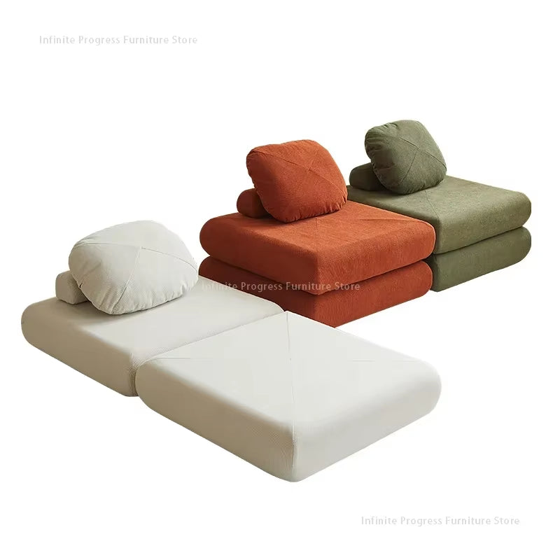 Fabric Sofa Living Room Single Sofa Sofa Bed Creative Living Furniture Small Living Room Foldable Dual-Use Folding Sofa Bed