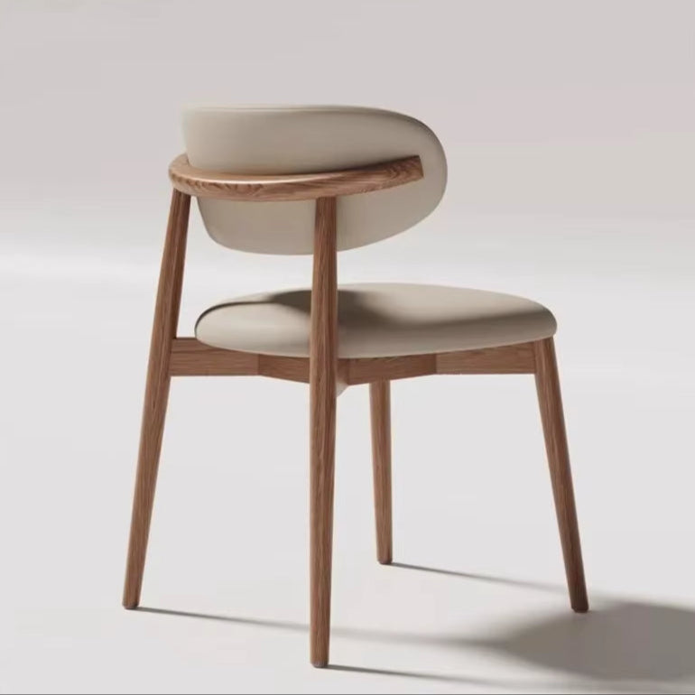 Cream Style Solid Wood Dining Chair Hotel Designer Chair Home Casual Dining Chair Modern Simple Stool Hot New