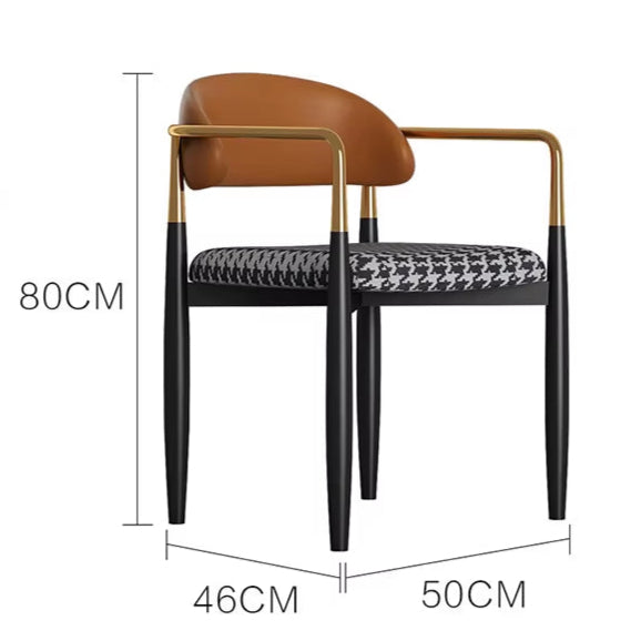 Nordic Light Luxury Dining Chair Creative Iron Leisure Home Back Desk Makeup Chairs for Bedroom