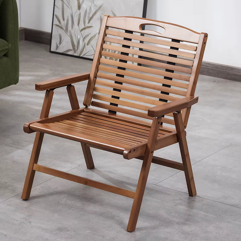 Outdoor Portable Folding Camping Chair Bamboo Summer Leisure Picnic Chair Home Balcony Back Nap Lounge Chair