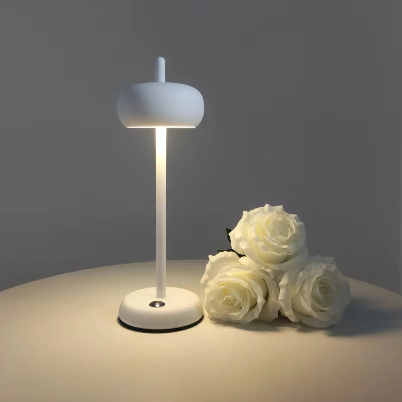 Circular Table Lamp LED Art Design Cordless Table Lamp Bedside Lamp Bedroom Lamp Portable Desk Lamp Home Decoration