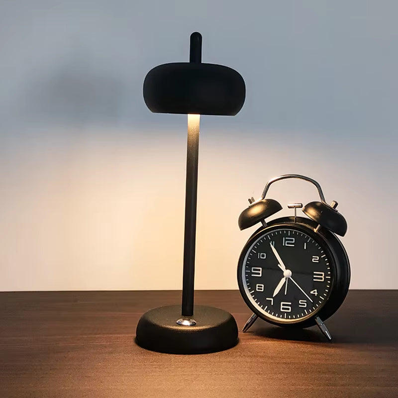 Circular Table Lamp LED Art Design Cordless Table Lamp Bedside Lamp Bedroom Lamp Portable Desk Lamp Home Decoration