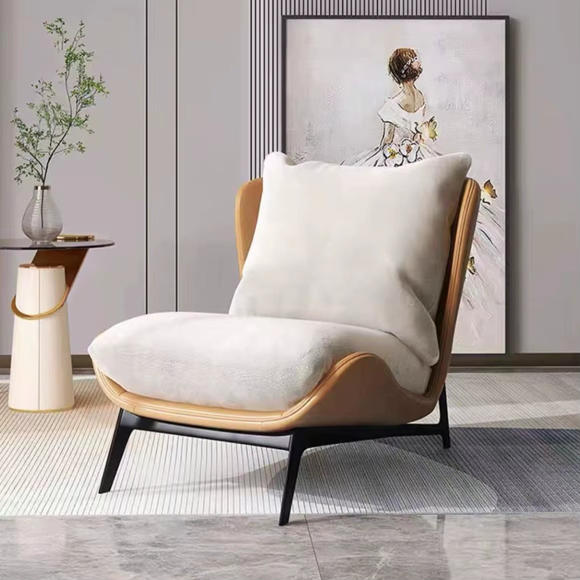 XD Balcony Leisure Chair Simple Single Sofa Living Room Leisure Lounge Chair Lazy Sofa Chair Living Leisure Chair Reading Chair