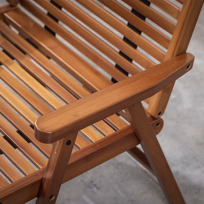 Outdoor Portable Folding Camping Chair Bamboo Summer Leisure Picnic Chair Home Balcony Back Nap Lounge Chair