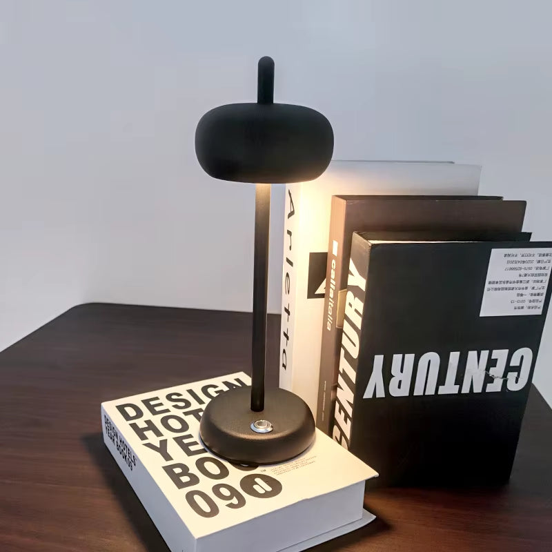 Circular Table Lamp LED Art Design Cordless Table Lamp Bedside Lamp Bedroom Lamp Portable Desk Lamp Home Decoration